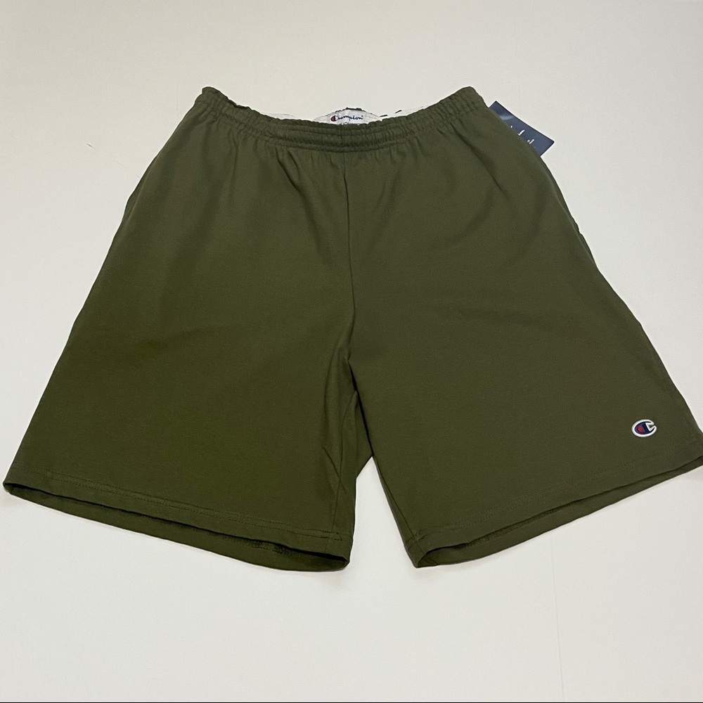 Champion Men’s Olive Jersey Cotton Shorts Size Medium